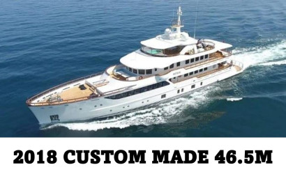 2018 Custom 46.5m yacht, 5 cabins, €18M.